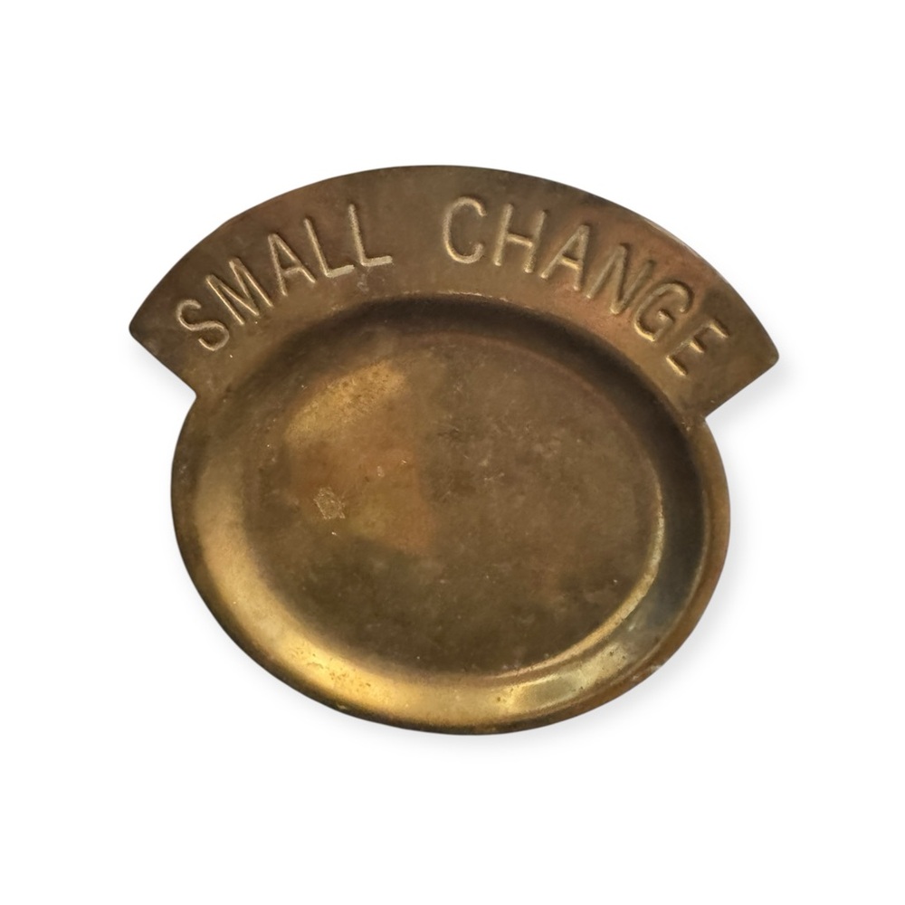 Mid-Century Vintage Brass “Small‎ Change” Tray